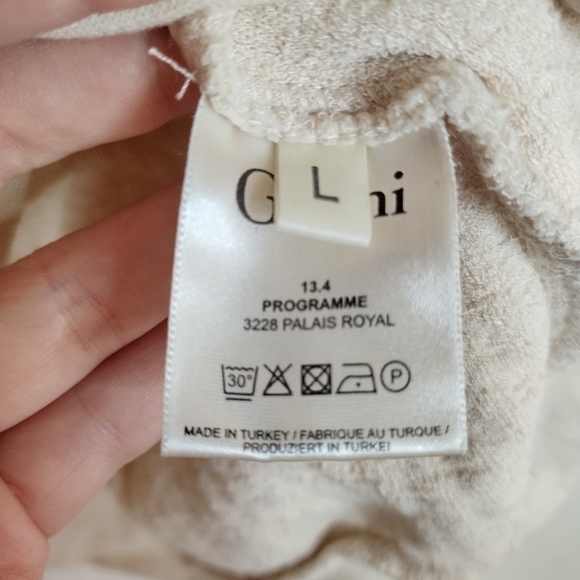 GANNI textured crew neck pullover back zip sweater sz L - Picture 6 of 8